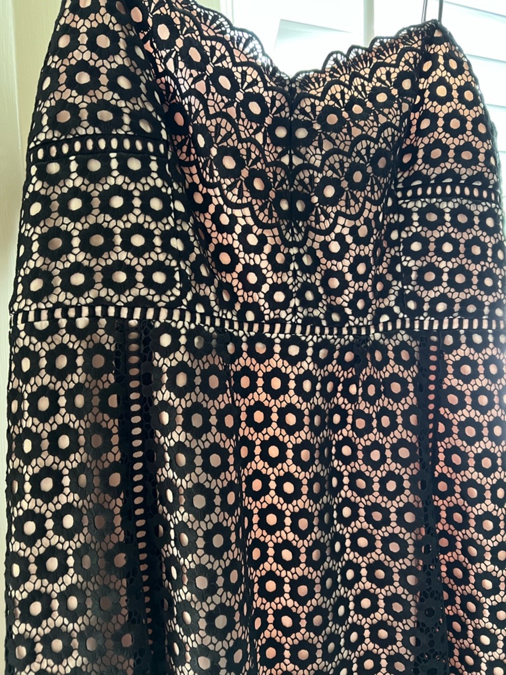 J. Crew Black Daisy Lace Fit-and-Flare Dress - Picture 10 of 11